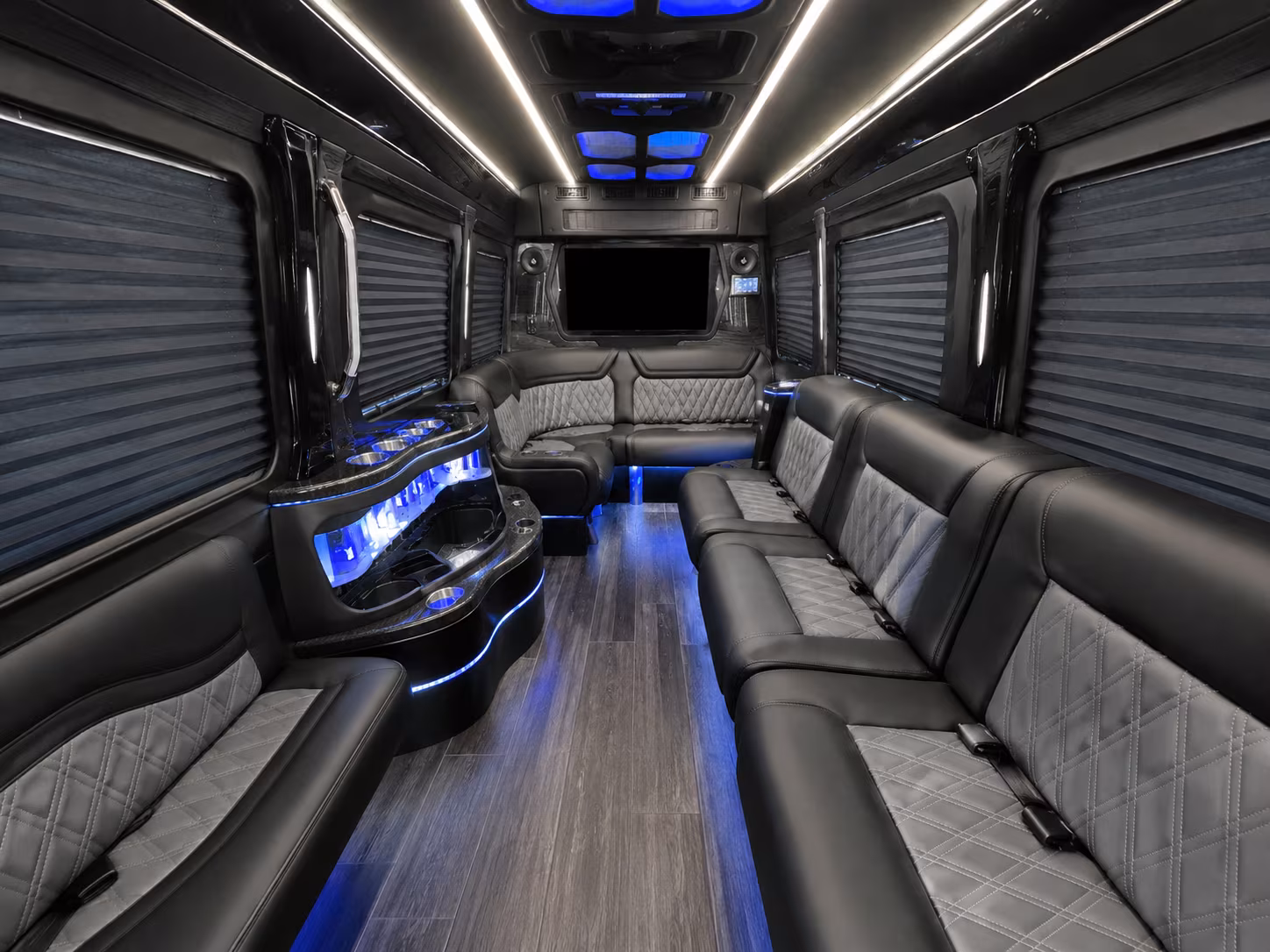 knoxville 40 passenger party bus inside
